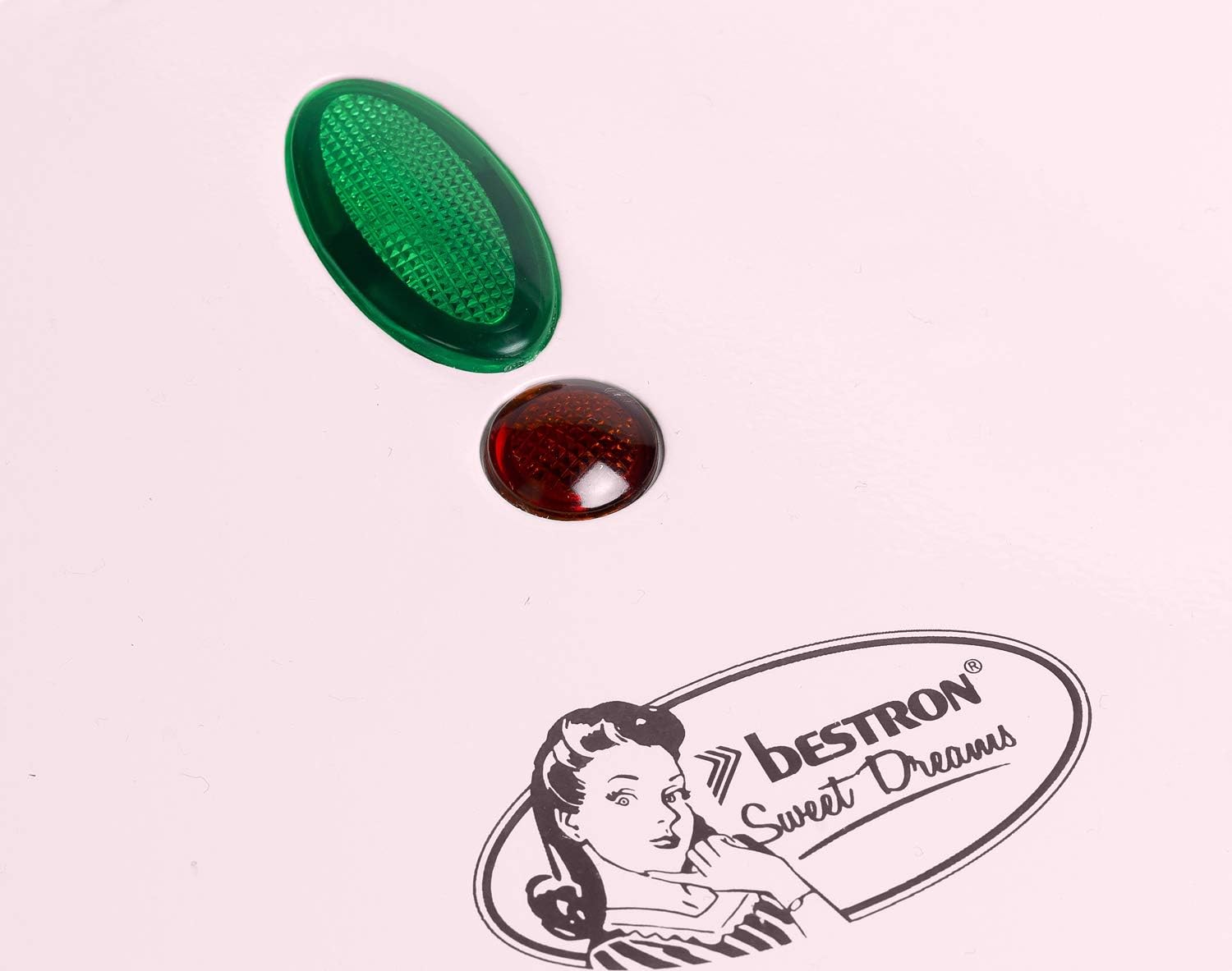 Bestron - Gaufrier rétro, 700W, antiadhésif, rose, gaufres Bruxelles