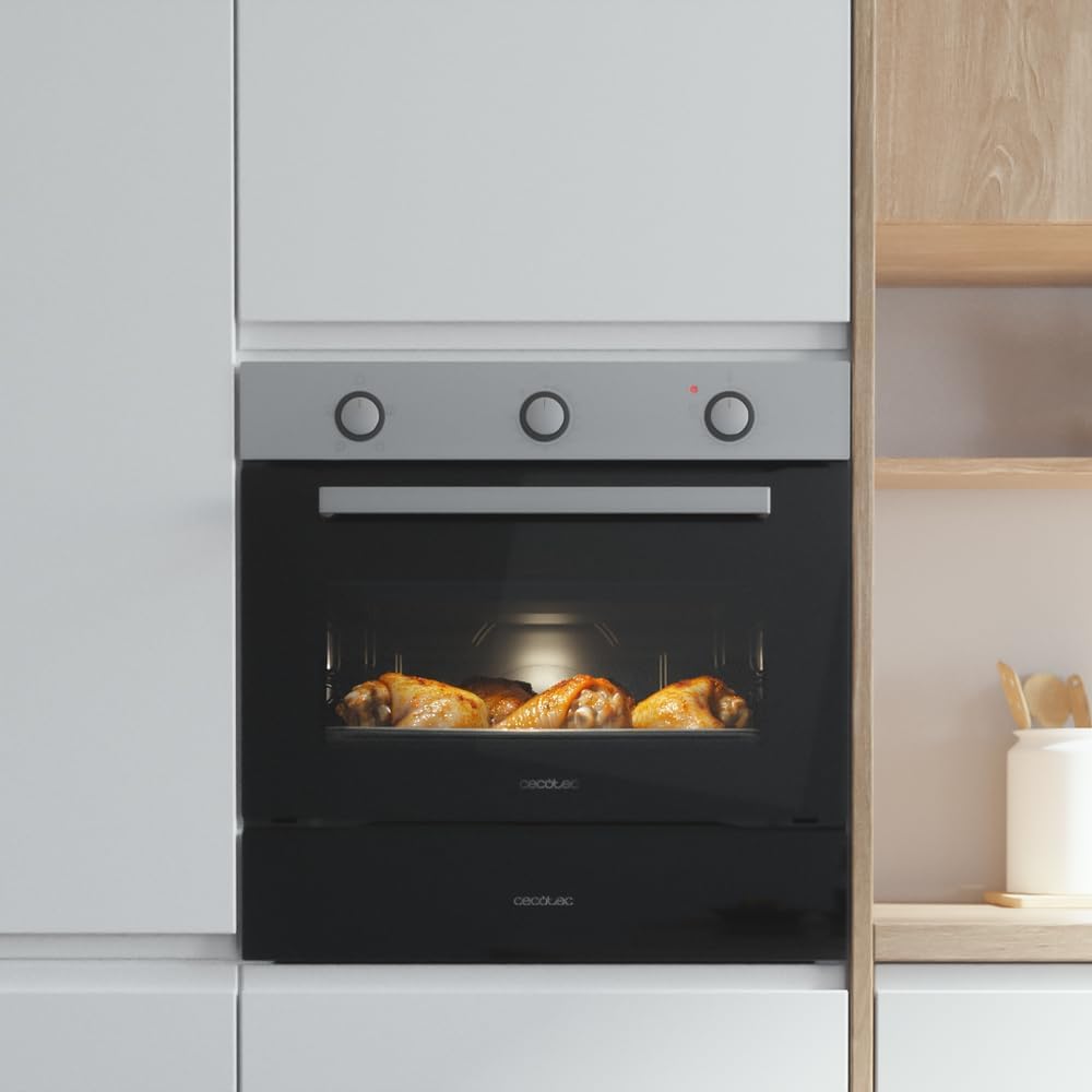 Cecotec - Four encastrable Bolero Hexa - 45 cm - 56L, 2600W, Inox, 4 fonctions, A, C134500