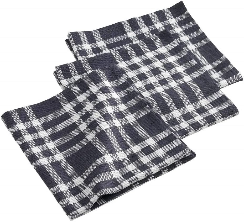 Douceur d'Intérieur - Traditio serviettes de table 40x40 cm - coton noir