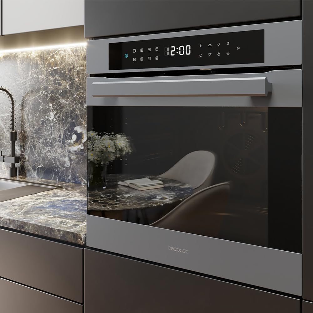 Cecotec - Four encastrable 60cm, 81L, pyrolyse, airfryer, P506000