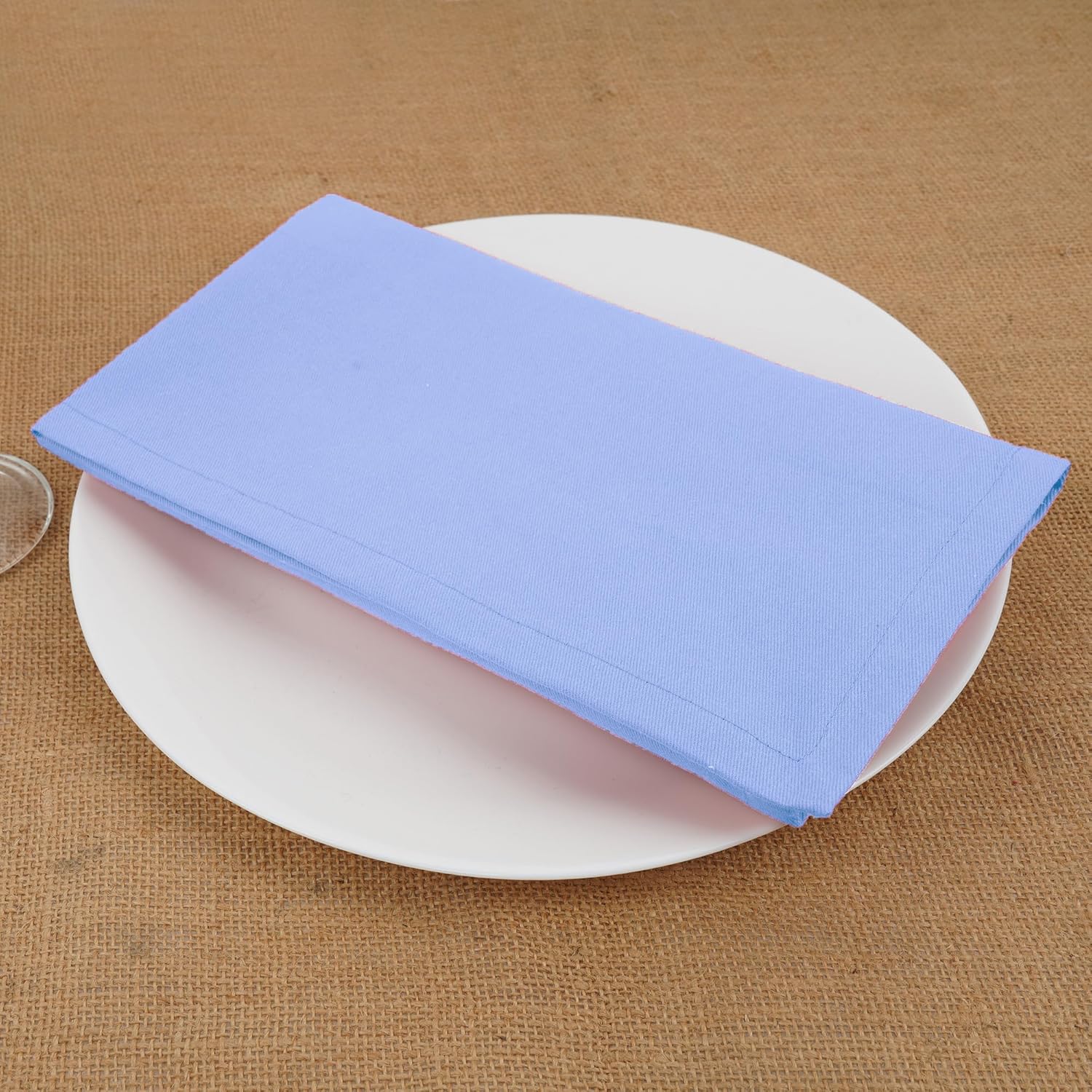 Sweet Needle - Lot de 12 serviettes 45x45 cm coton épais, coins arrondis