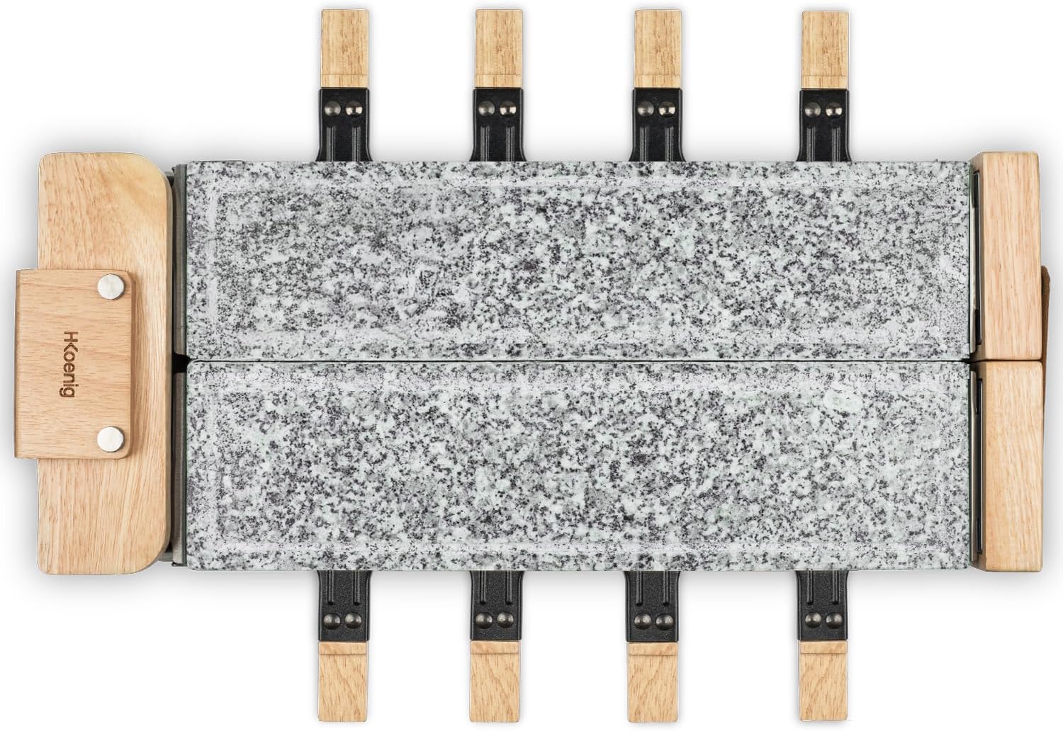 H.Koenig - WOD362 - appareil raclette 8 pers, pierre granit, pivotant