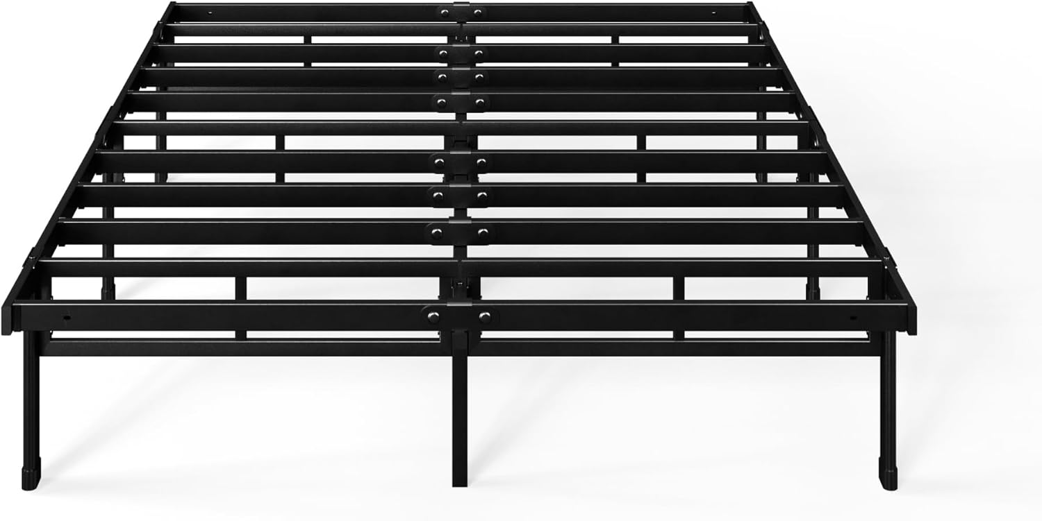 Zinus - Justin - 160x200 cm - cadre métal, rangement, 36 cm haut