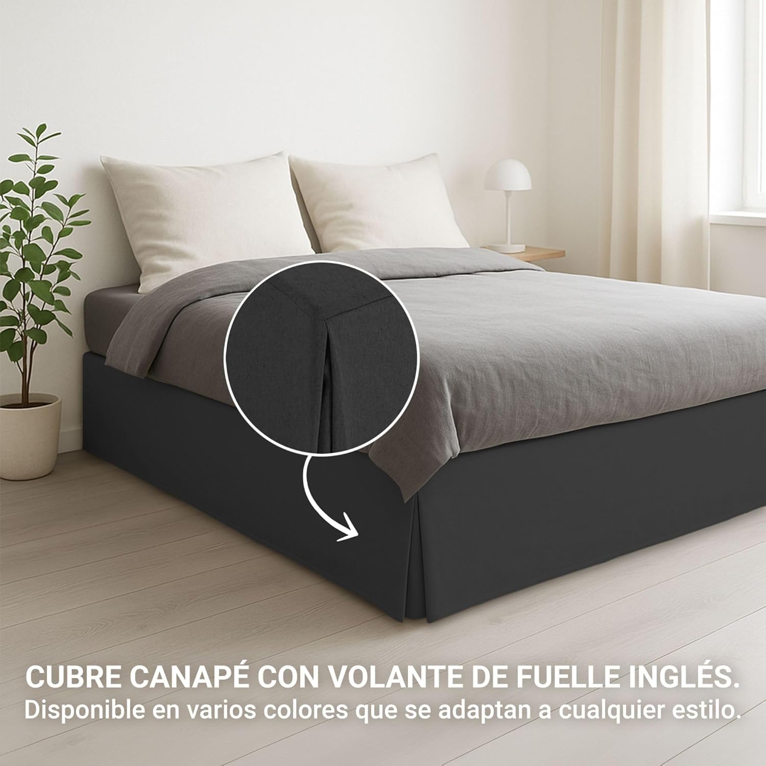 Couvre canapé lit 140 cm - housse noire, 140x190/200 cm, antidérapant, respirant, fabrication Espagne