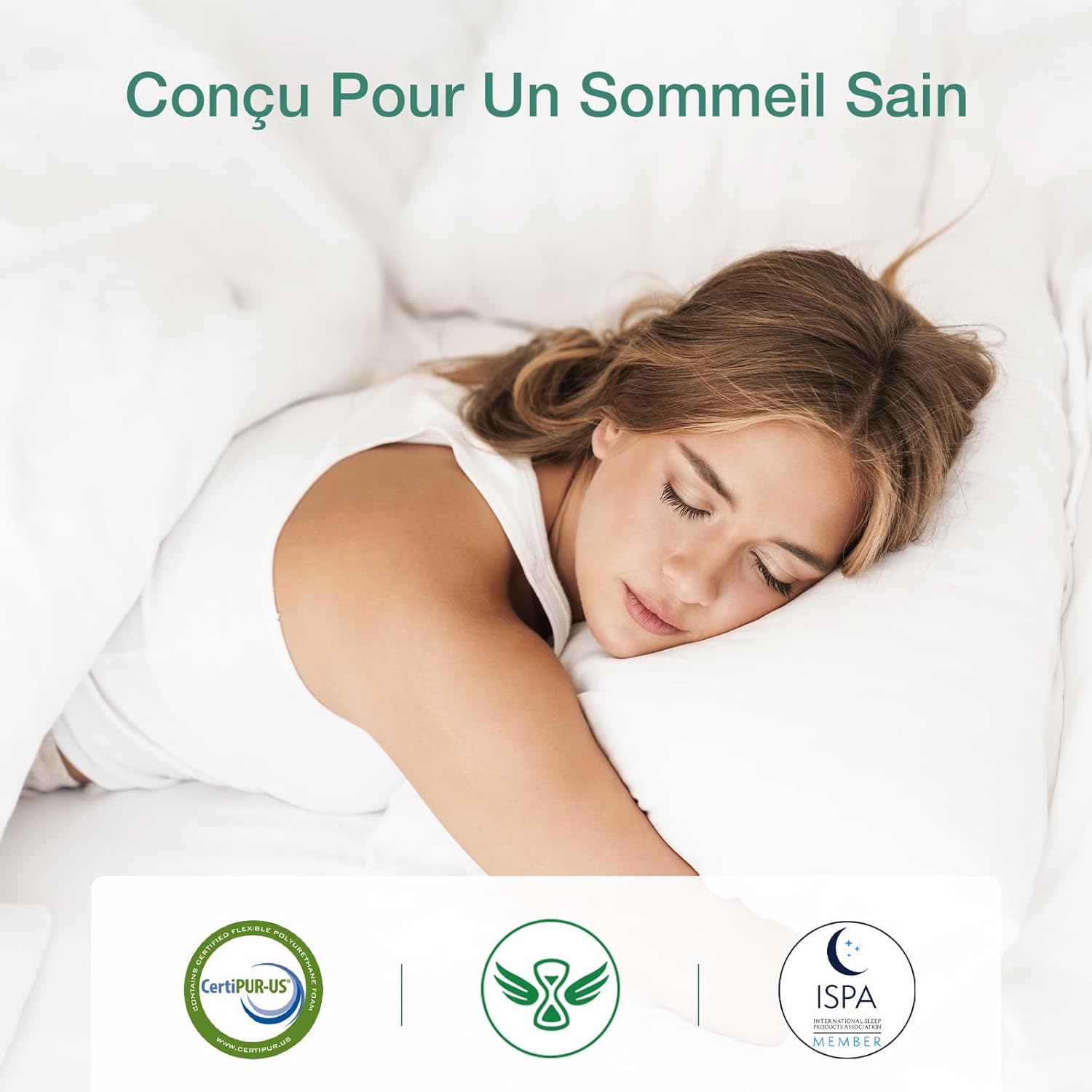 Novilla - matelas mousse 7 zones - 160x200 cm - housse amovible, 18 cm