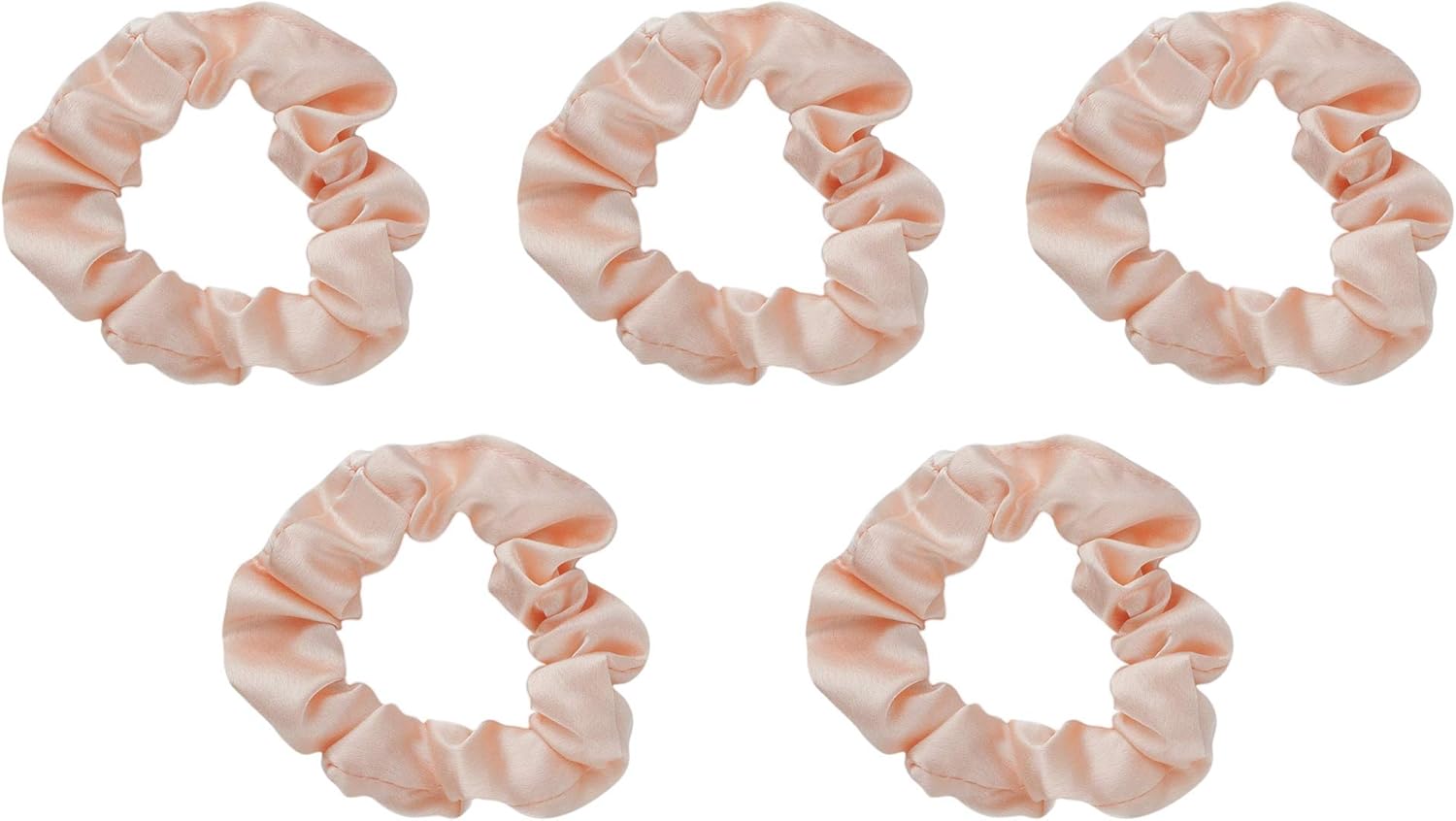 Kitsch - série Blush - lot de 5 chouchous satin - douceur sommeil