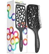 Framar Brosse à cheveux ventilée professionnelle – Brosse à palette pour brushing, brosse noire pour aération, brushi...