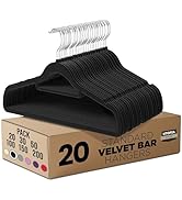 Utopia Home Cintres en Velours – Antidérapants, durables avec Barre à Cravate – Cintres Peu encom...