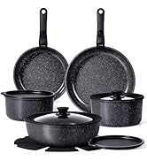 GiPP Lot de 15 casseroles et poêles à induction en aluminium avec poêle de 24 cm