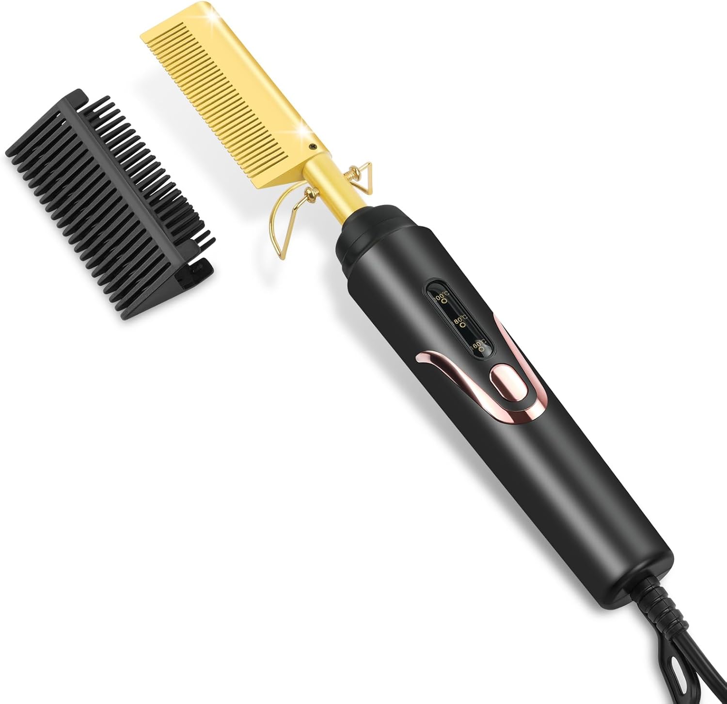 Flintronic - peigne chauffant 2 en 1 - 160-200°C, céramique, rapide