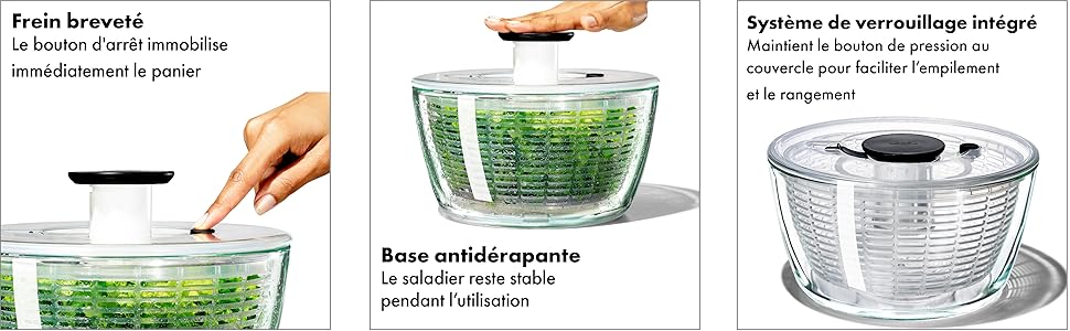 Frein breveté, base antidérapente et système de verrouillage intégré