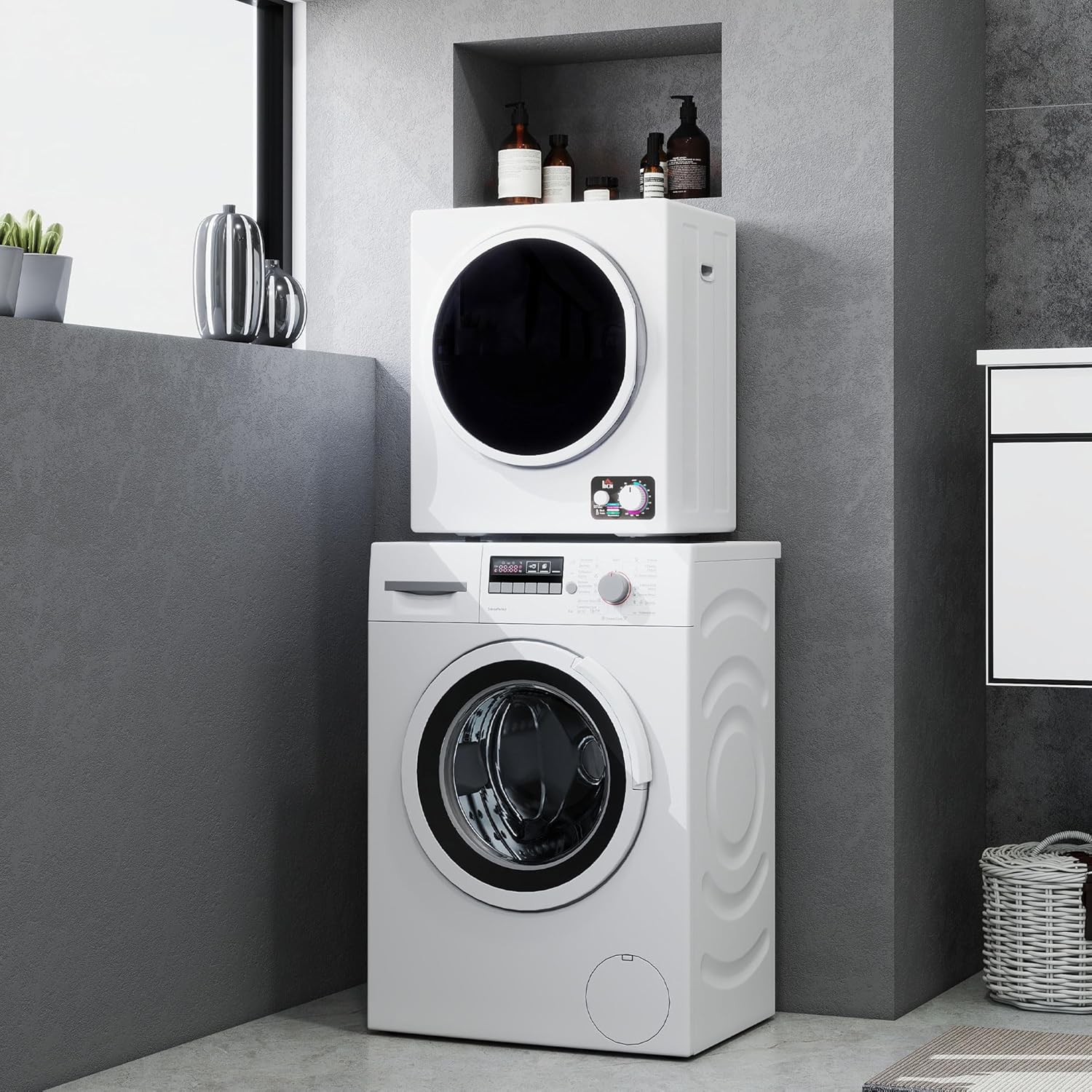 HOMCOM - sèche-linge portable 2,5kg - 850W, 4 modes, mural