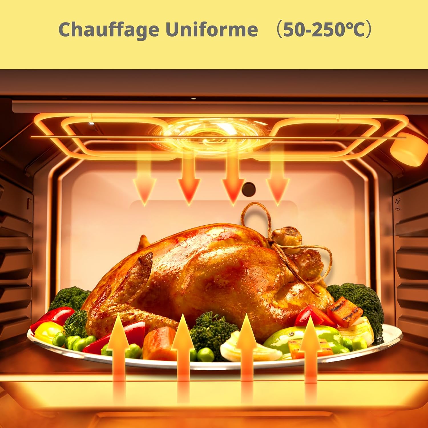 Comfee' - four encastrable série 60 cm, 60L, 8 fonctions, vapeur, CBO60M80M1-BK