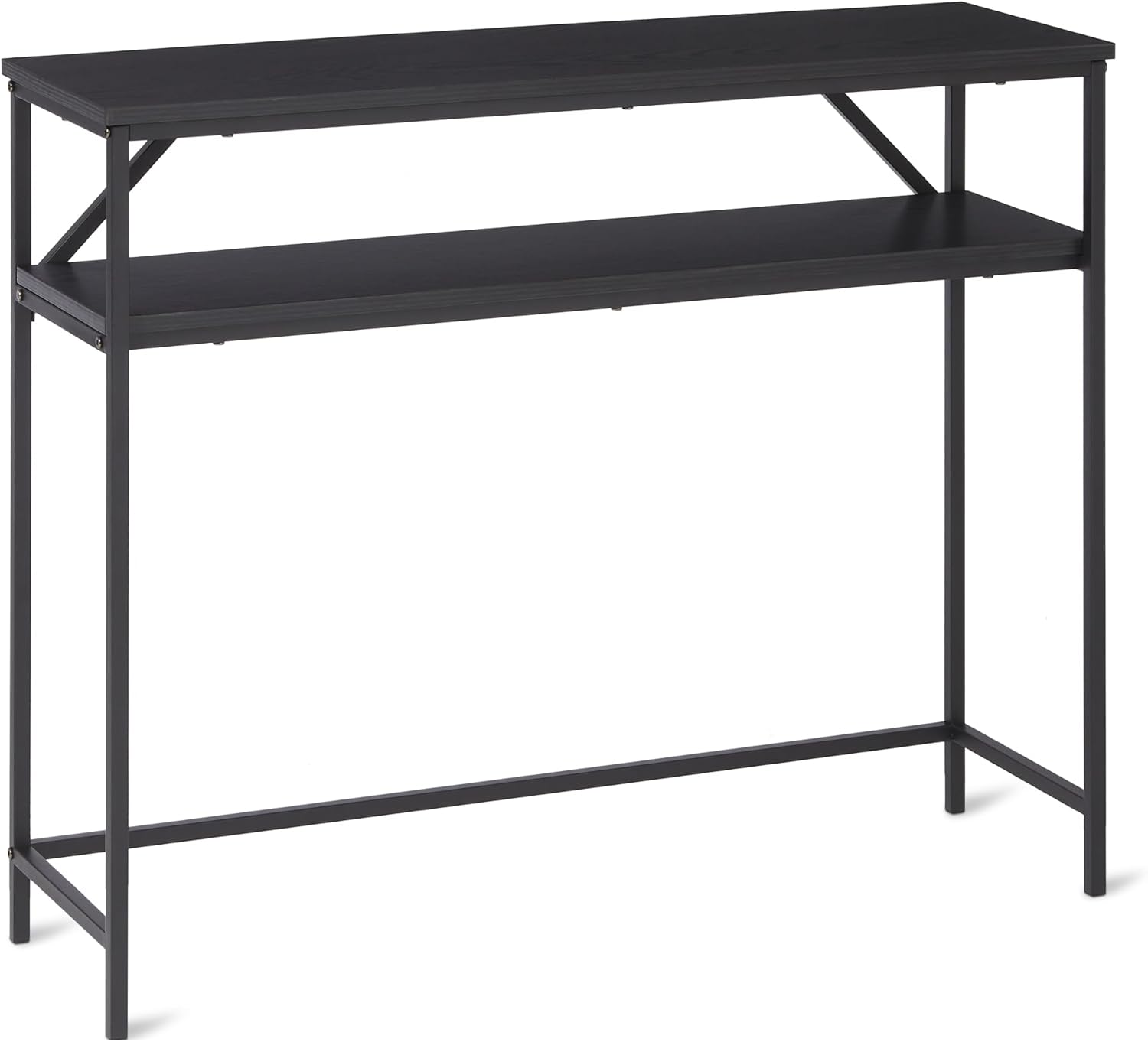 m-dealz Basics - Console rectangulaire avec étagère, acier, 100x30x80 cm