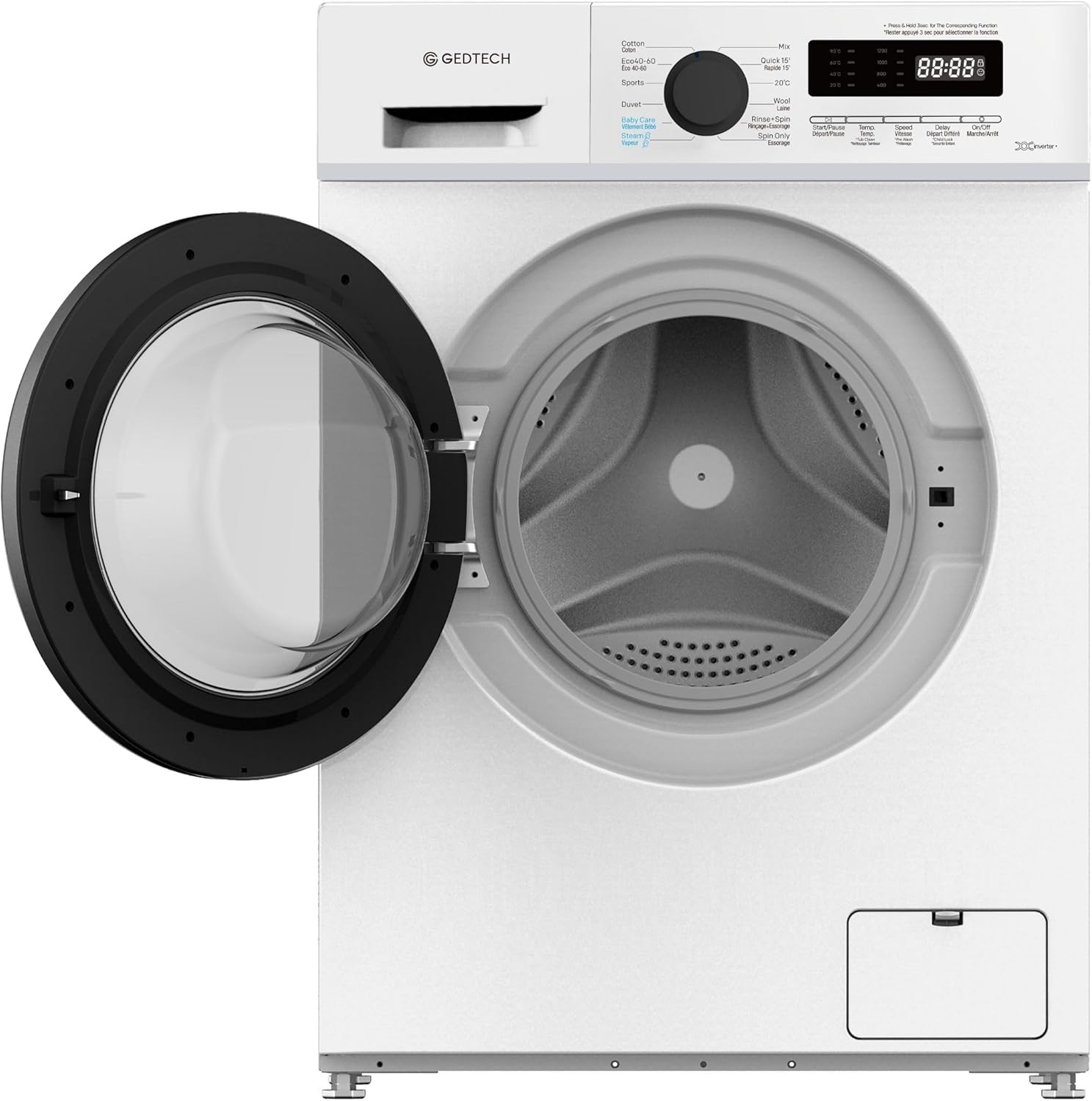 GEDTECH - lave-linge frontal 7kg 1200tr/min 16 programmes GLL71200WH