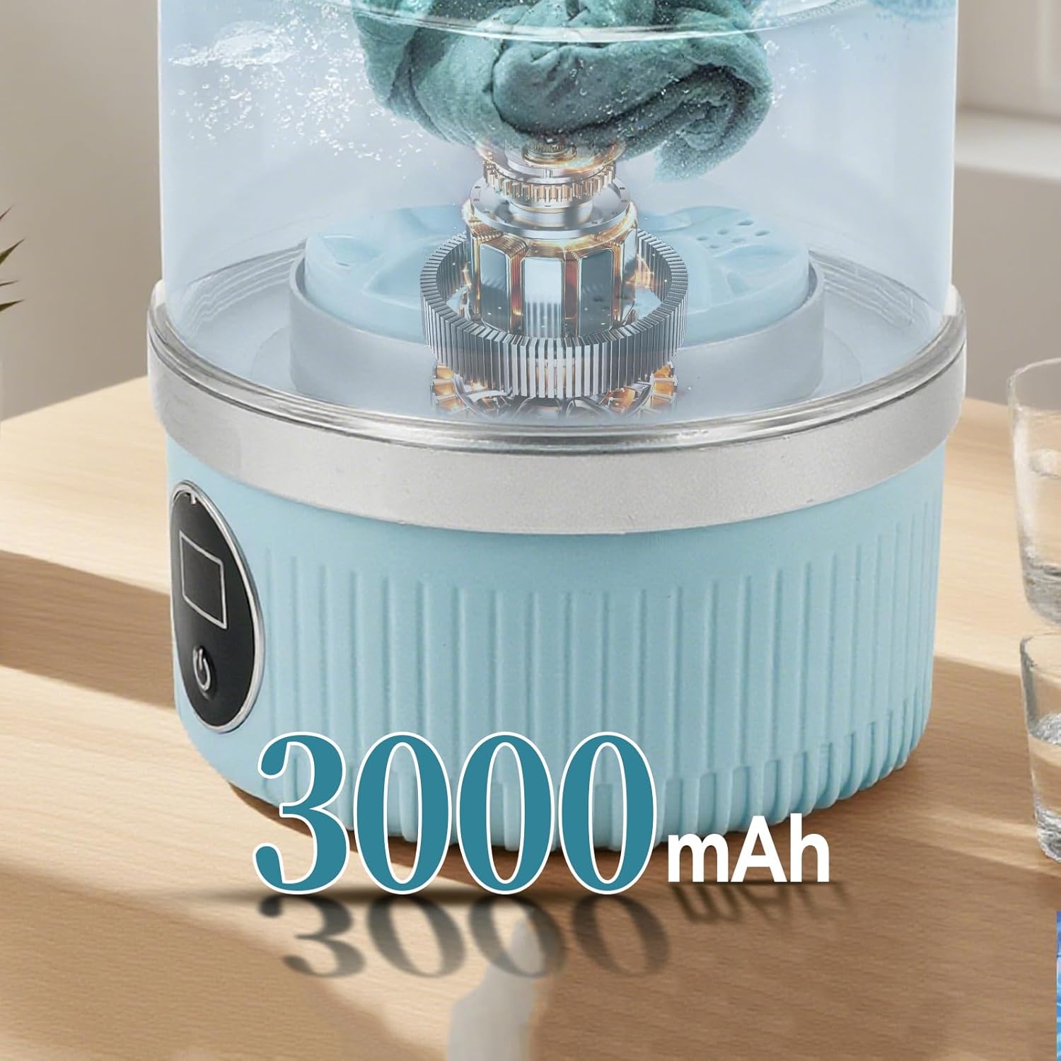 Mini machine à laver portable - compacte - 2 modes - rechargeable sans fil