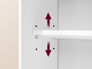 Série d'images pédagogiques montrant une flèche rouge pointant vers le bas sur un fond clair, semblant faire partie d'un didacticiel ou d'une séquence de guides.