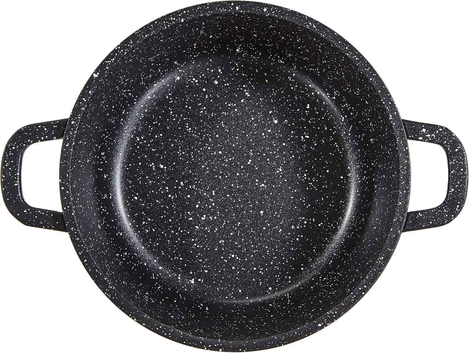 Kamberg - Marmite fonte aluminium 28 cm, revêtement pierre, induction, couvercle verre, 0008033