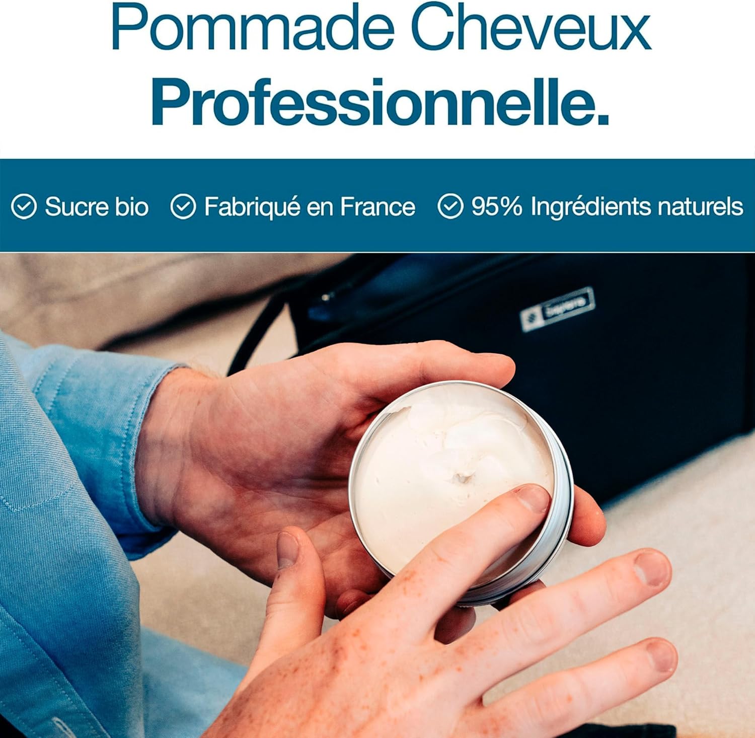 Sapiens - pommade coiffante Bio 80ml - effet mat fixation medium