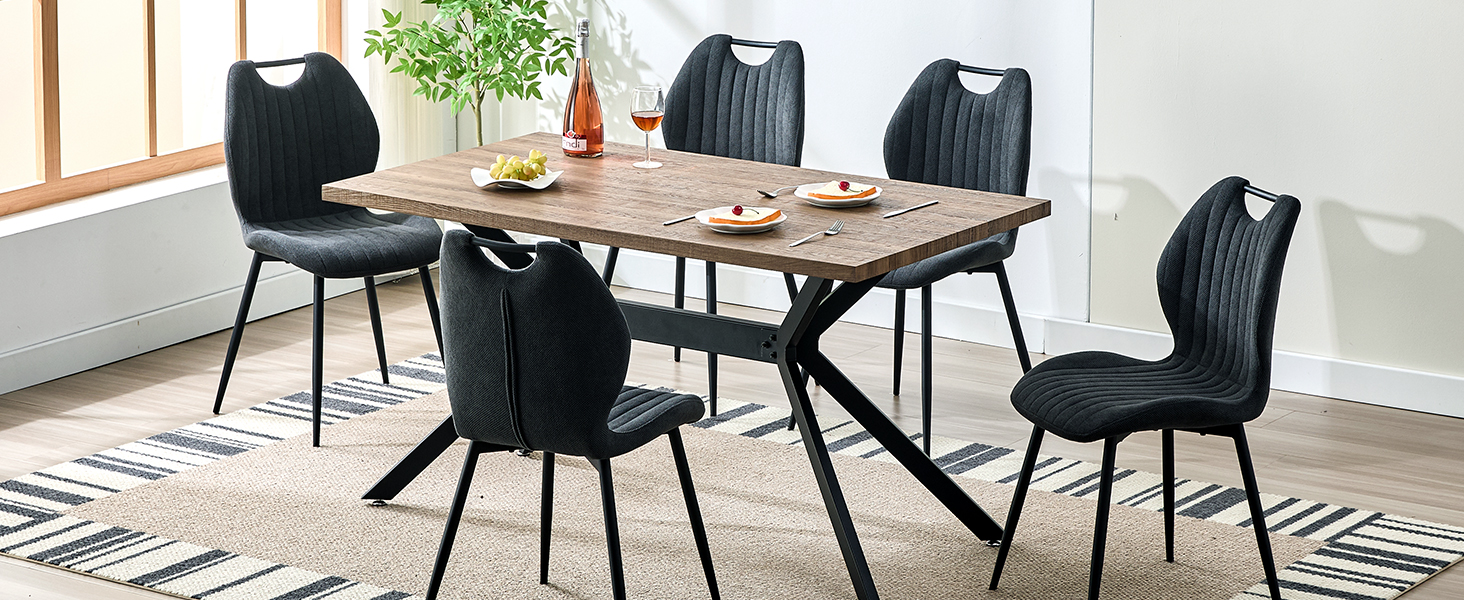 Chaise de salle à manger en tissu