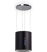 KLARSTEIN Barett - hotte aspirante îlot, hotte aspirante silencieuse Ø 35cm, Puissance Moteur 190...