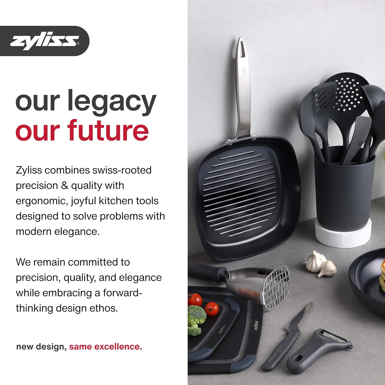 Zyliss - Zick Zick 3 - hachoir manuel inox - pour légumes et herbes