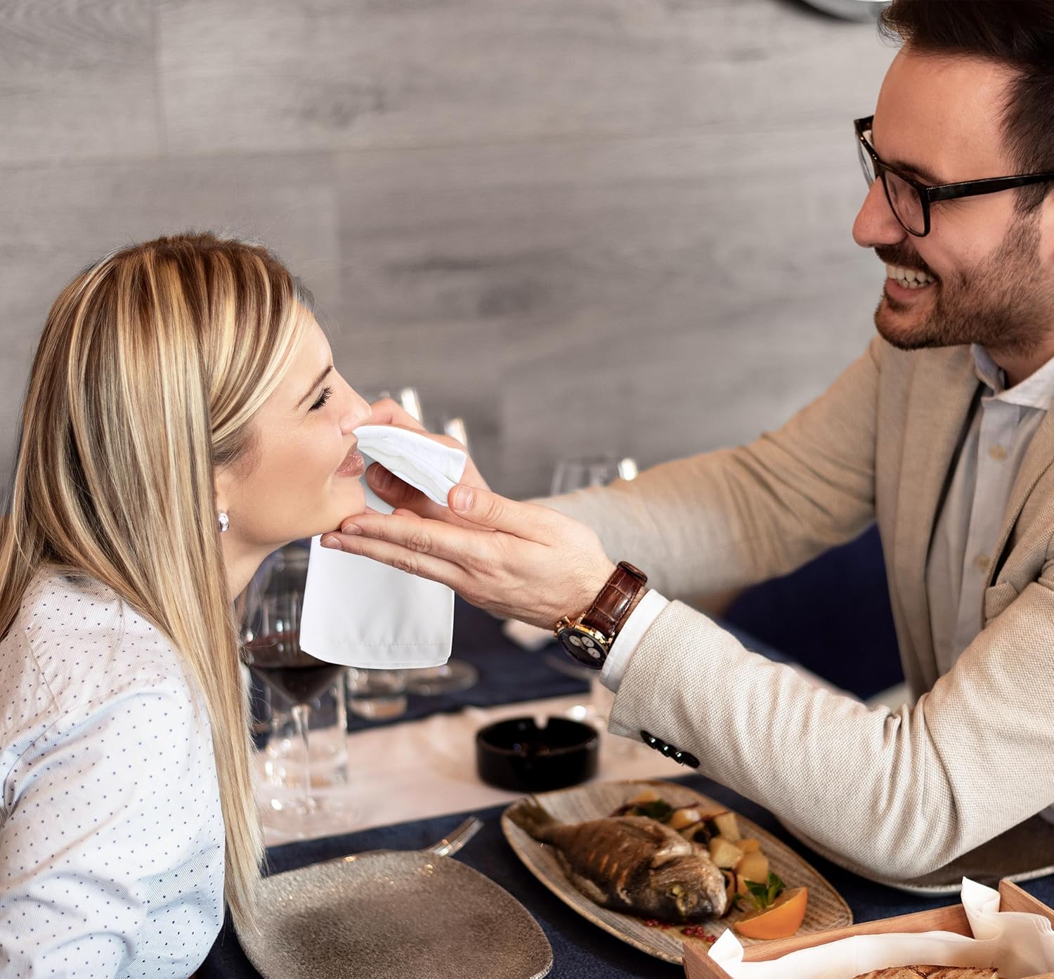 Kichly - serviettes tissu lot de 24 - 50x50cm - réutilisables, douces