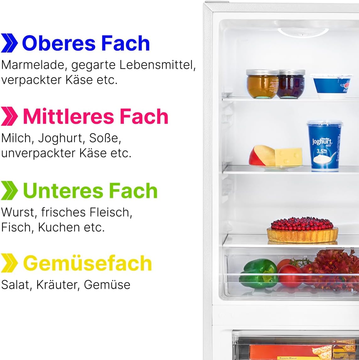 Bomann - KG322-1-blanc - réfrigérateur congélateur blanc 175L, contrôle température, pieds réglables