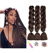 Kanekalon Rajout Meches Tresse Cheveux, 24"Ombre Jumbo Braids Tresse,ShowJarlly 3Paquets Meches P...