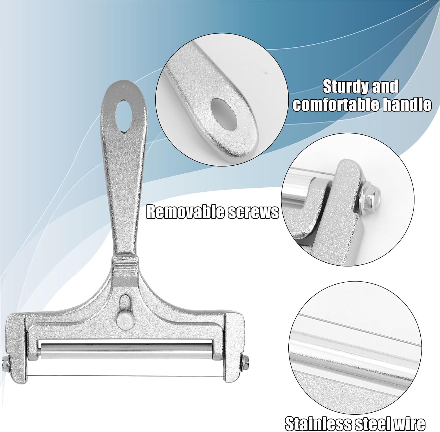 Gosknor - trancheuse à fromage fil inox, 8 fils, portable, clés