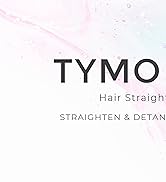 Logo du produit « TYMO » sur fond pastel avec les textes « Hair Straight » et « STRAIGHTEN & DETAN » partiellement visibles, suggérant un appareil à lisser les cheveux