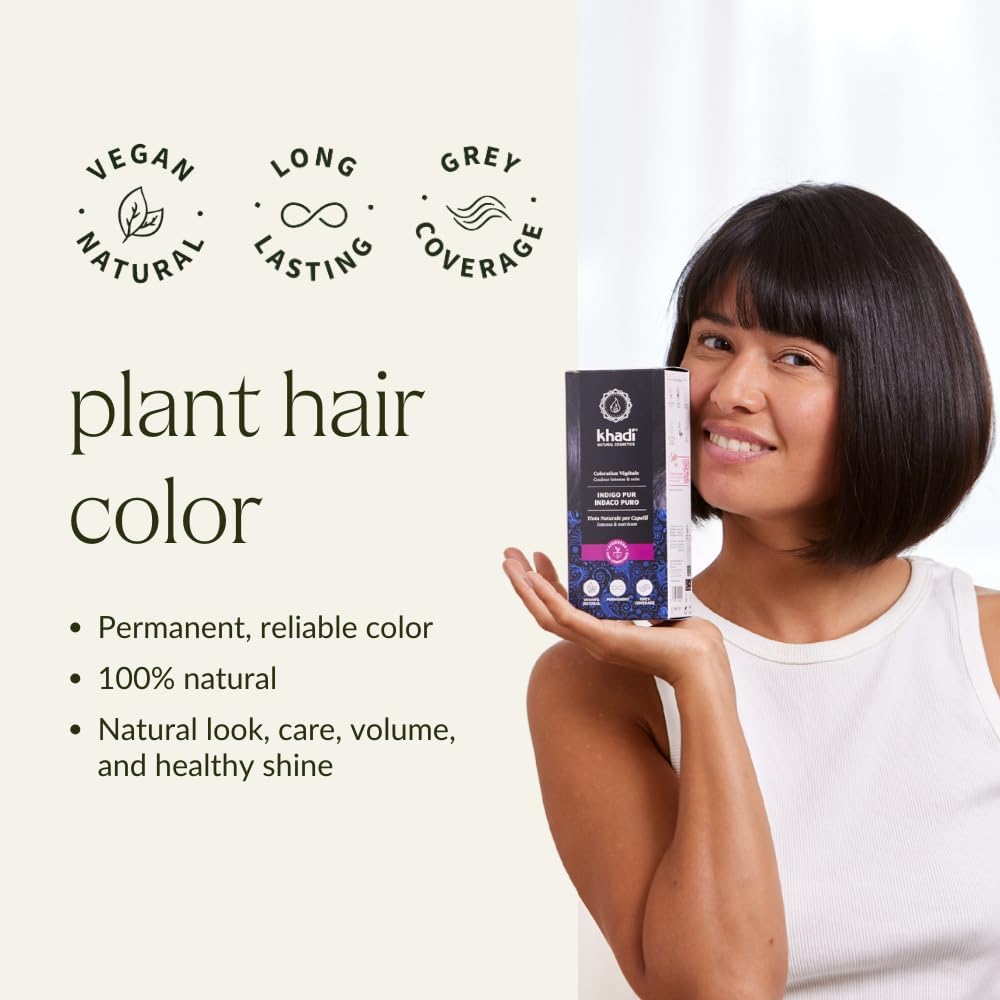 khadi - Indigo Pur Noir Froid - 100g - coloration végétale intense, vegan