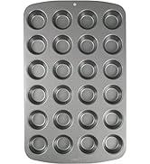 PME CSB111 Moule Anti-adhérent en Acier au Carbone pour 24 Mini Muffins, Acier Inoxydable, Silver...