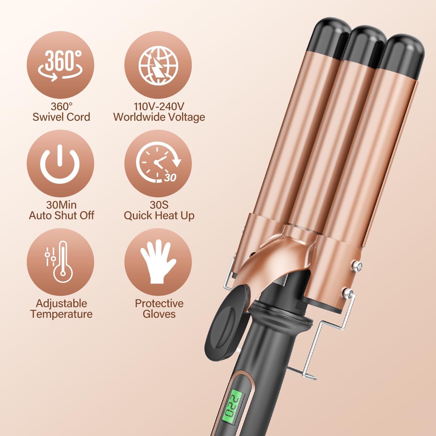 BESTOPE - MIX 22mm - écran LCD, température réglable, chauffage rapide