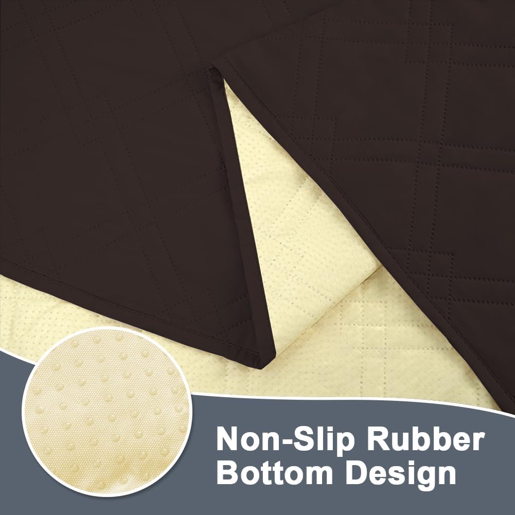 DUJUIKE - housse imperméable canapé, antidérapante, café, 173-208 cm