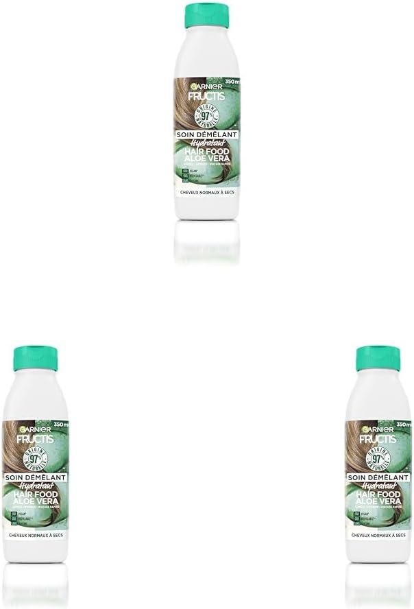 Garnier - Fructis Hair Food Soin Démêlant - 350ml x3 - hydratant aloe vera cheveux secs