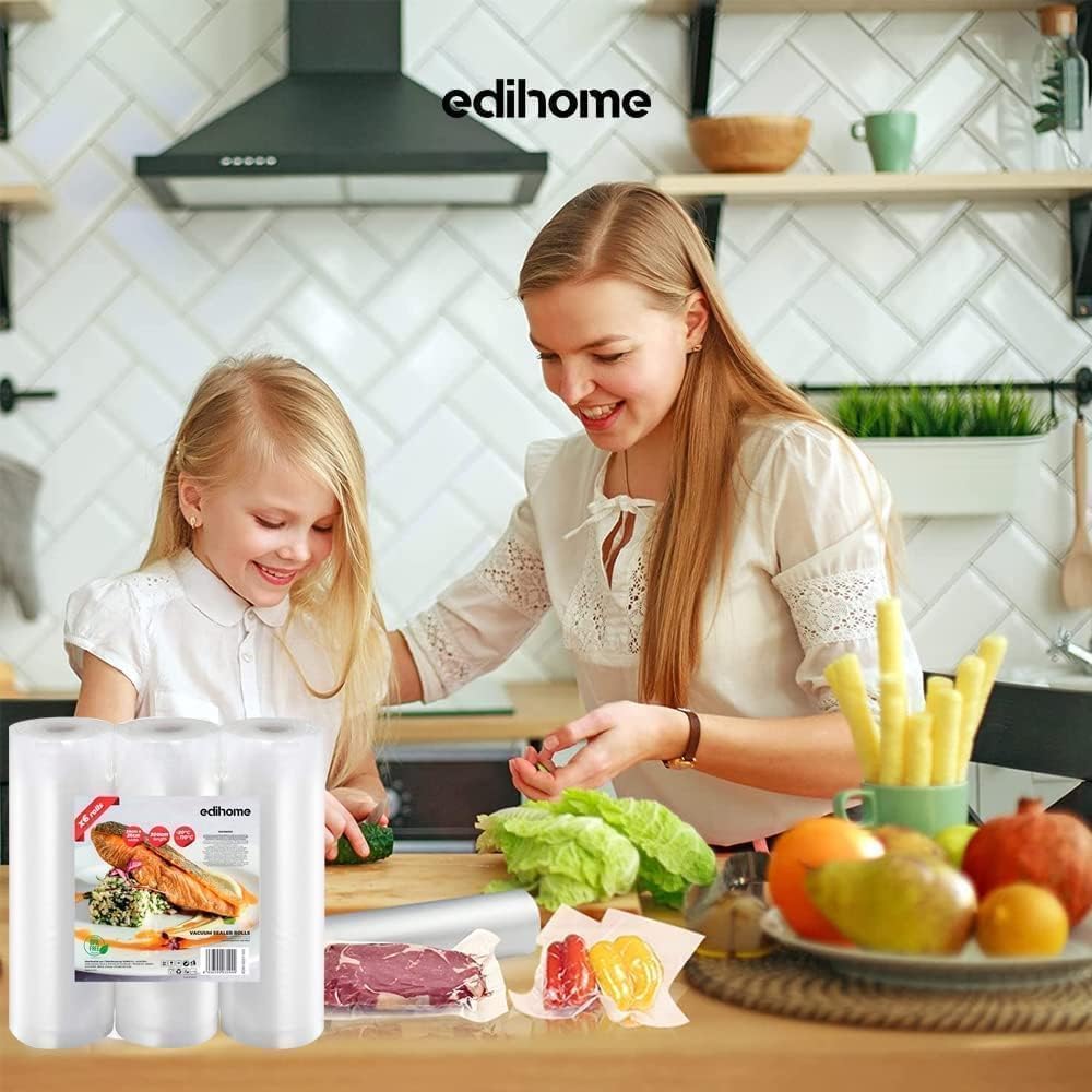 Edihome - rouleaux sous vide 20x300cm - 3 pièces sans BPA conservation
