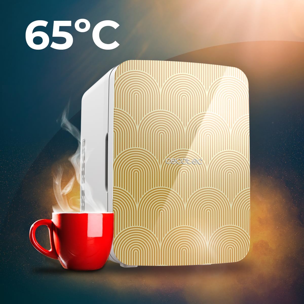 Cecotec - Bolero MiniCooling 10L - mini réfrigérateur, 7-65°C, 12V/220V, voiture/caravane, Bahamas Pat 2