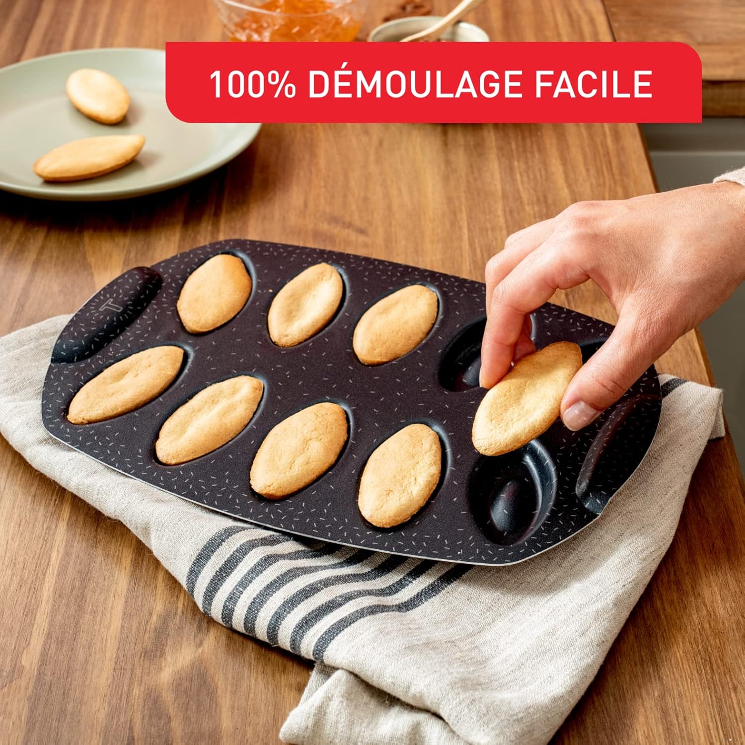 Tefal - moule à gâteau PerfectBake - aluminium recyclé, antiadhésif, 10 barquettes - J5734202