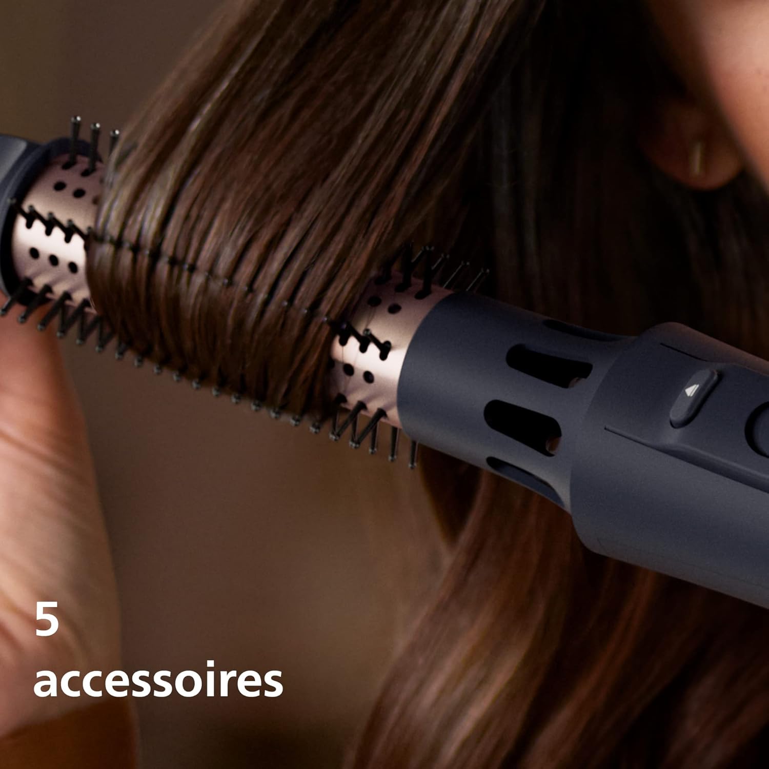 Philips - Série 5000 - Brosse soufflante 5 accessoires - ions, air froid BHA530/00