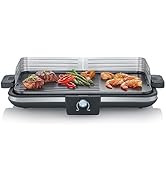 Plancha de table SEVERIN Plancha anti-adhésive avec surface lisse et nervurée...