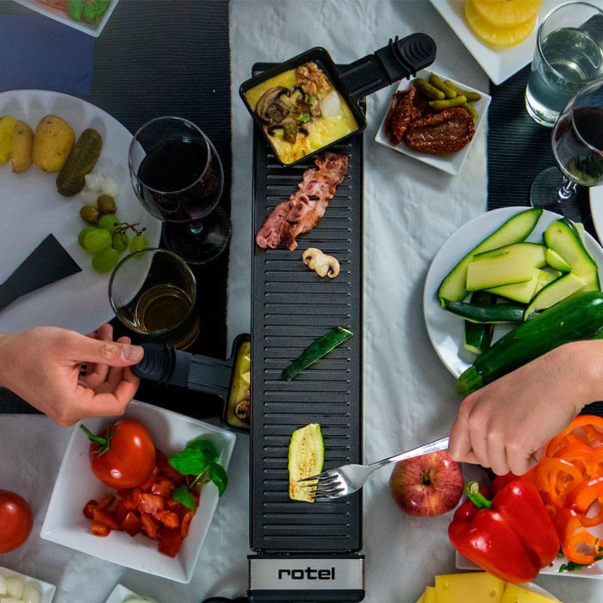 Rotel - Lot de 2 poêlons à raclette - 18,5x9x1,5 cm - revêtement PTFE