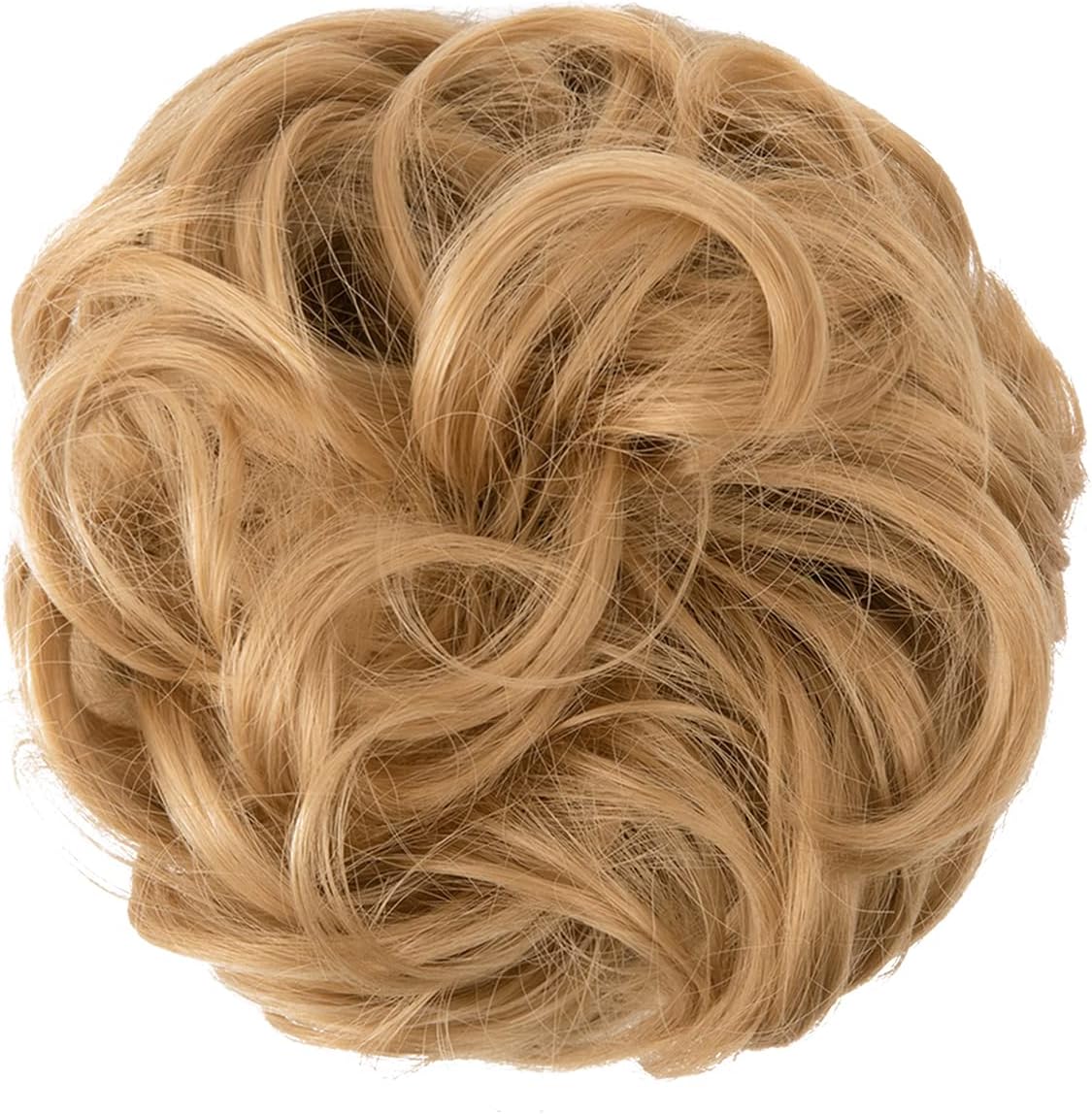 JJstar - chignon postiche bouclé auburn doré - cheveux naturels