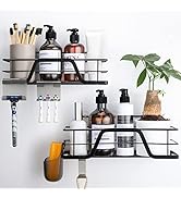 Dvocel Étagère de douche sans perçage en acier inoxydable Étagère murale autocollante pour salle de bain et cuisine