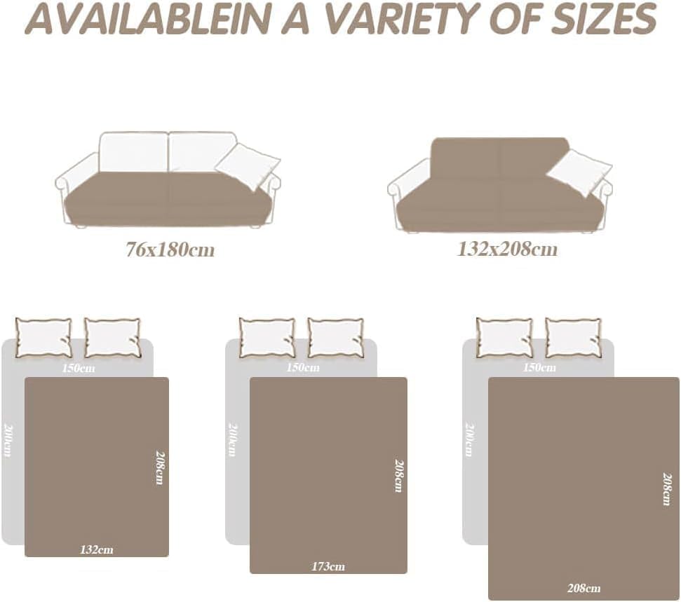 DUJUIKE - housse canapé imperméable, antidérapante, 76-180 cm, Brun DUJUIKE