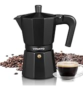 VINATO Cafetiere italienne, Cafetière Italienne en Aluminium pour la Plaque de Cuisson, Cafetière...