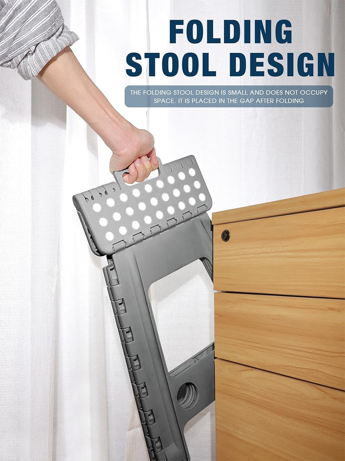 HOUSE DAY - marchepied pliable 43,2cm - plastique robuste, léger, portable