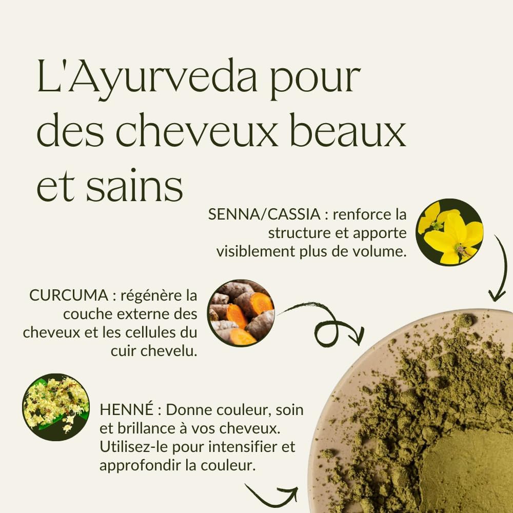 khadi - Blond Doré Coloration Végétale - 100g - Reflets dorés naturels