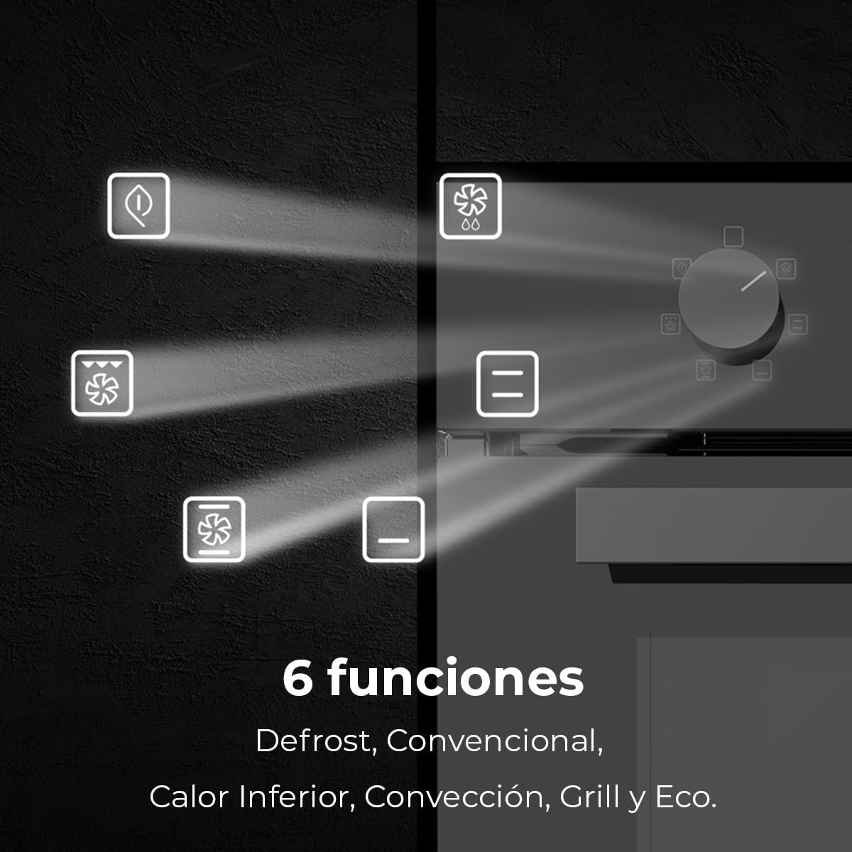 Cecotec - Four encastrable multifonctions 70L, 2800W, classe A, M236000
