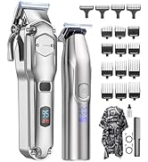 Tondeuse à cheveux professionnelle & T-lames Trimmer Set pour hommes, Tondeuse cheveux, Tondeuse ...